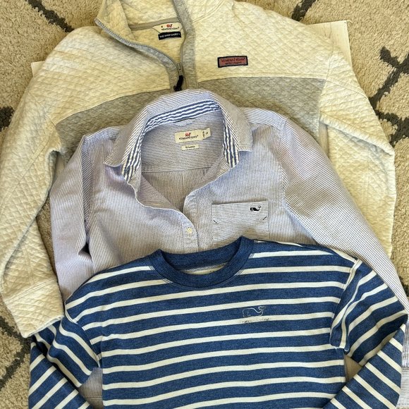 vineyard vines hardly worn lot of 3 girls 14 large or womens xs shirts